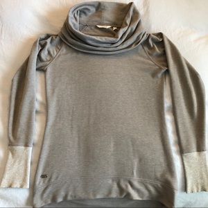 Athlete cowl neck sweatshirt-gray-size XS